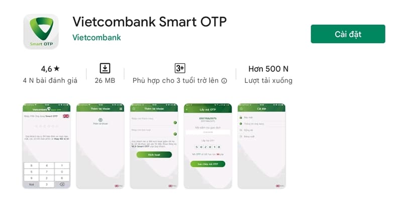 Chuyển đổi sang dịch vụ Vietcombank Smart OTP