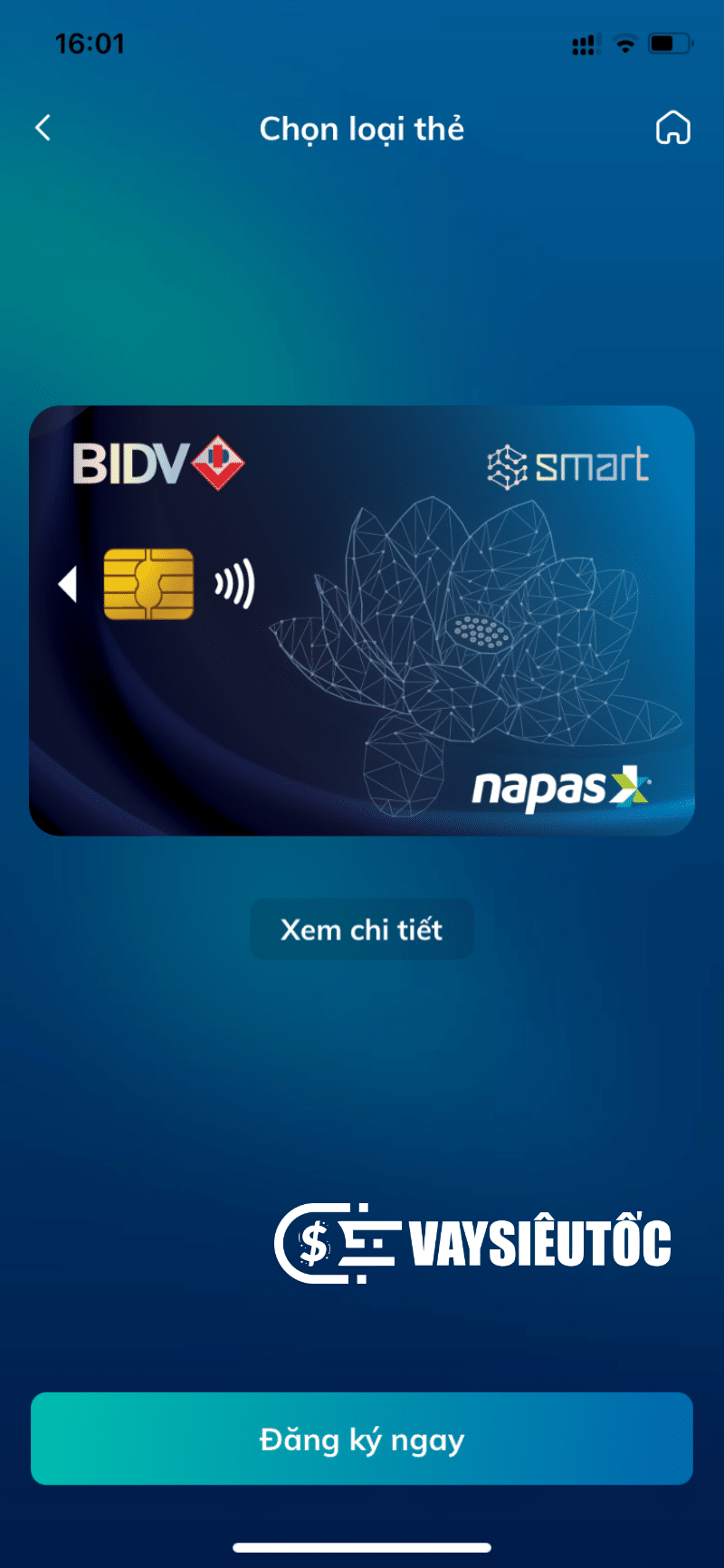 Mo the phi vat ly BIDV qua app 5