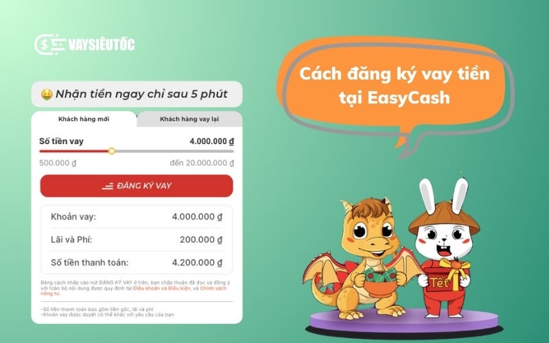 Hướng dẫn cách đăng ký vay tiền tại EasyCash  