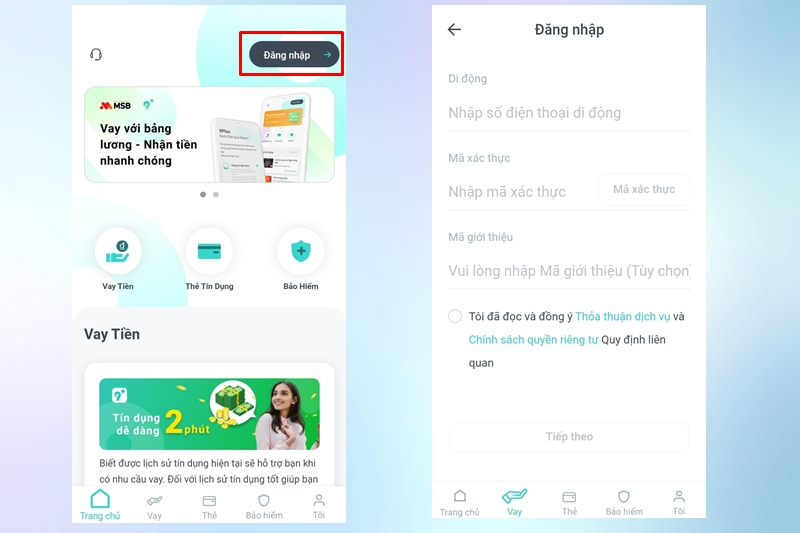 Đăng nhập tài khoản