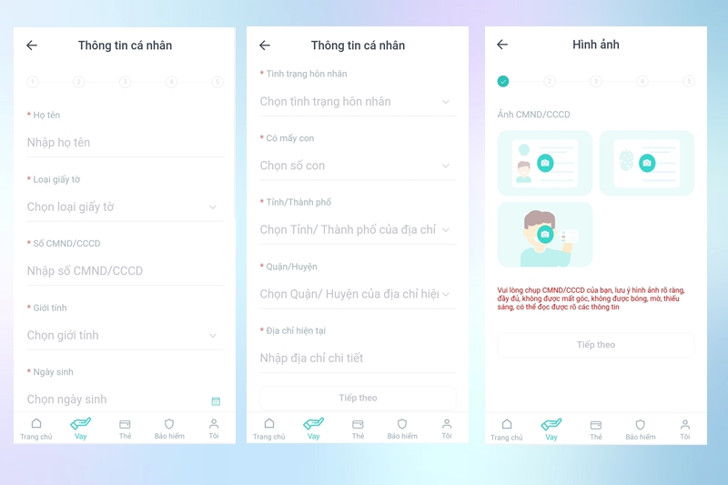 Cung cấp thông tin cá nhân