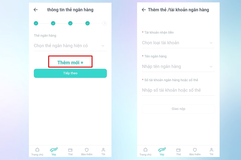 Cập nhật thông tin ngân hàng