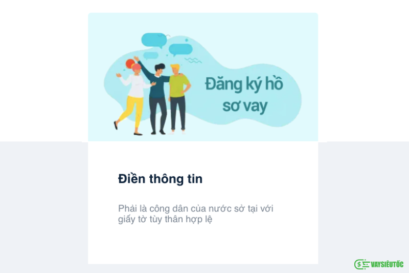 Điền thông tin tạo hồ sơ vay