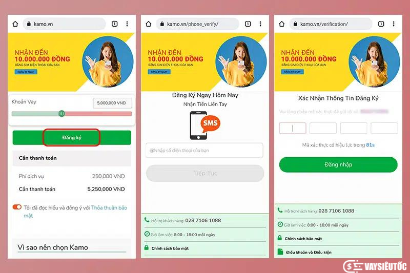 Đăng ký thông tin khoản vay 