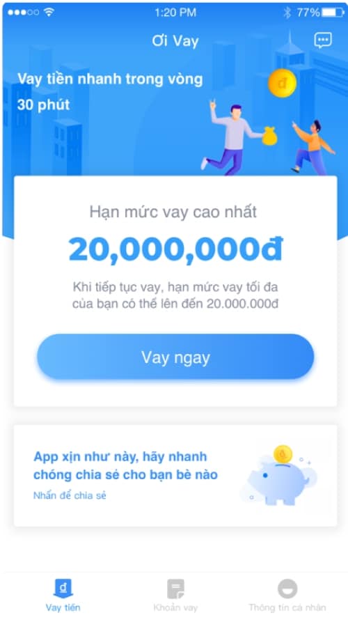 Hướng dẫn đăng ký vay tiền Ơi Vay