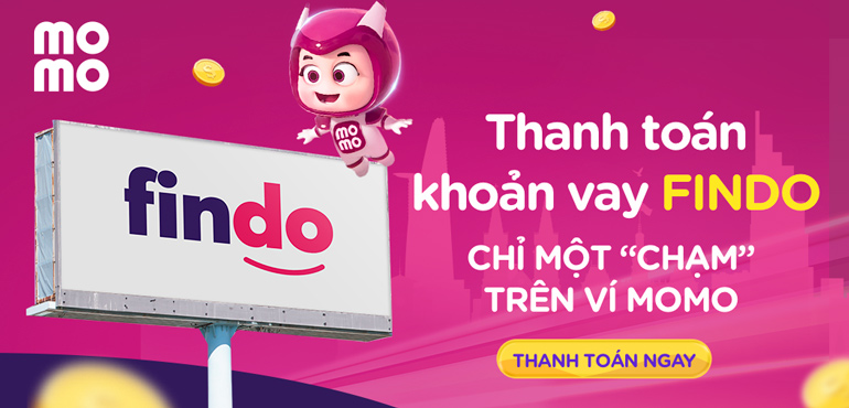 Thanh toán khoản vay Findo trên momo