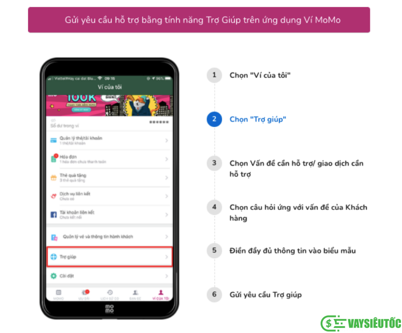 Chọn mục trợ giúp