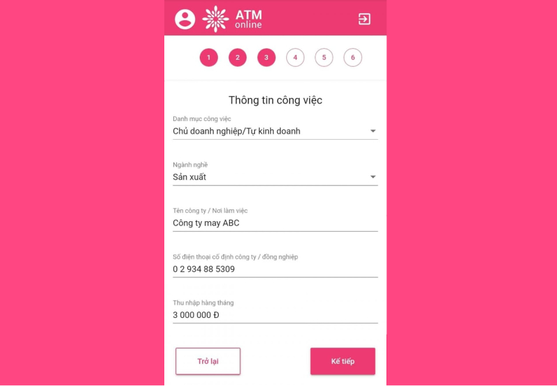 Hướng dẫn vay tiên ATM online