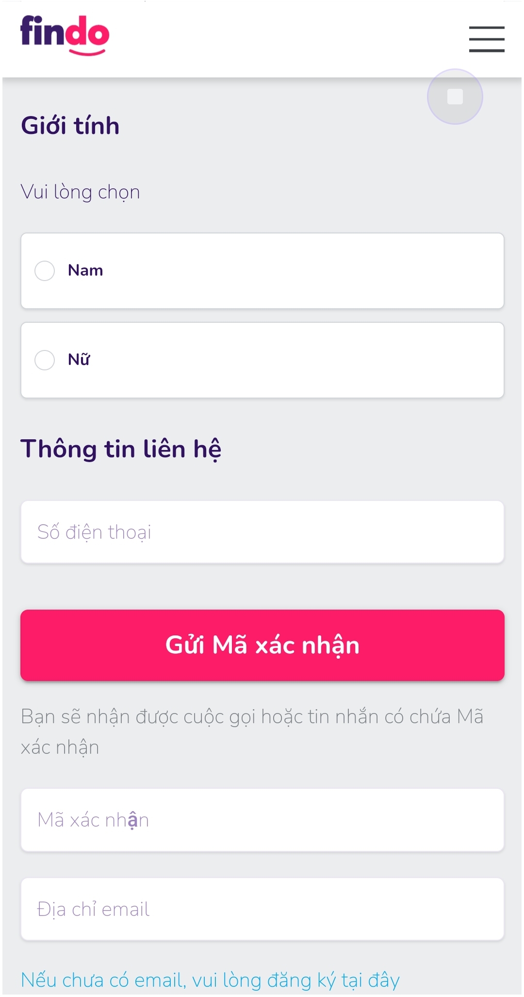 Hướng dẫn vay tiền Findo