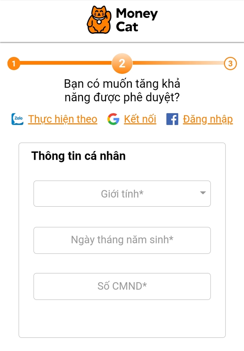 Hưá»ng dẫn vay tiá»n Moneycat