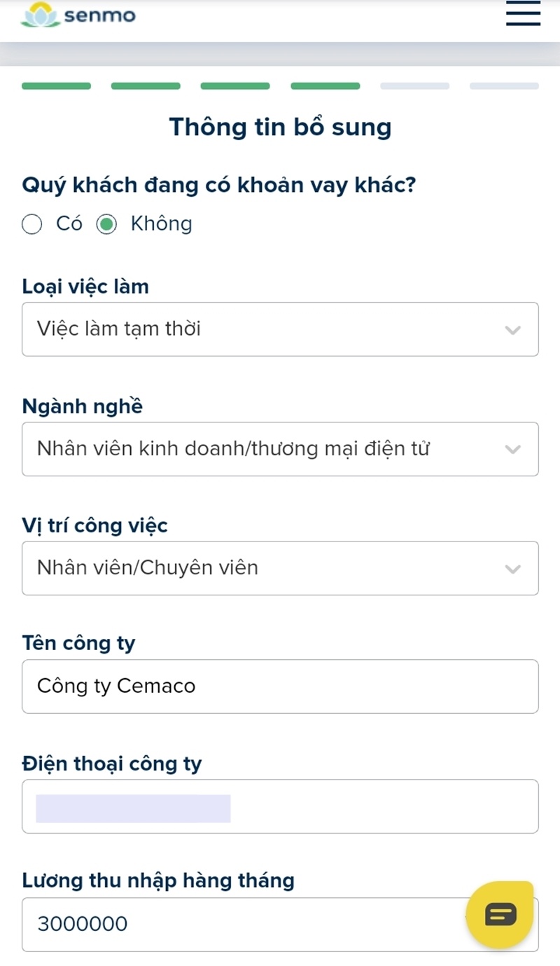 Hướng dẫn vay tiền Senmo