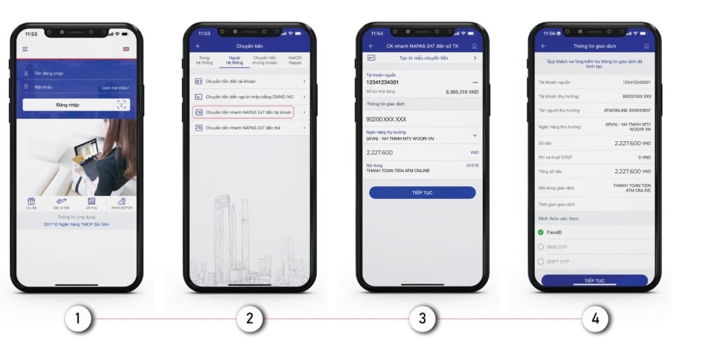 thanh toan atmonline chuyen khoan ngan hang