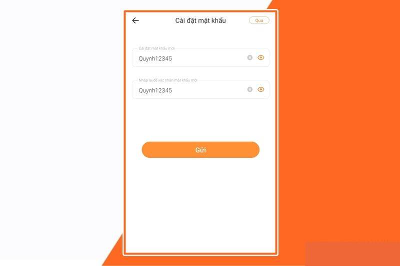 Cài đặt mật khẩu bảo vệ tài khoản