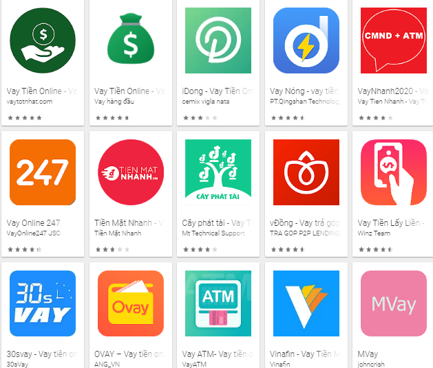 Cảnh báo app cho vay tiền núp dưới hình thức "tín dụng đen"