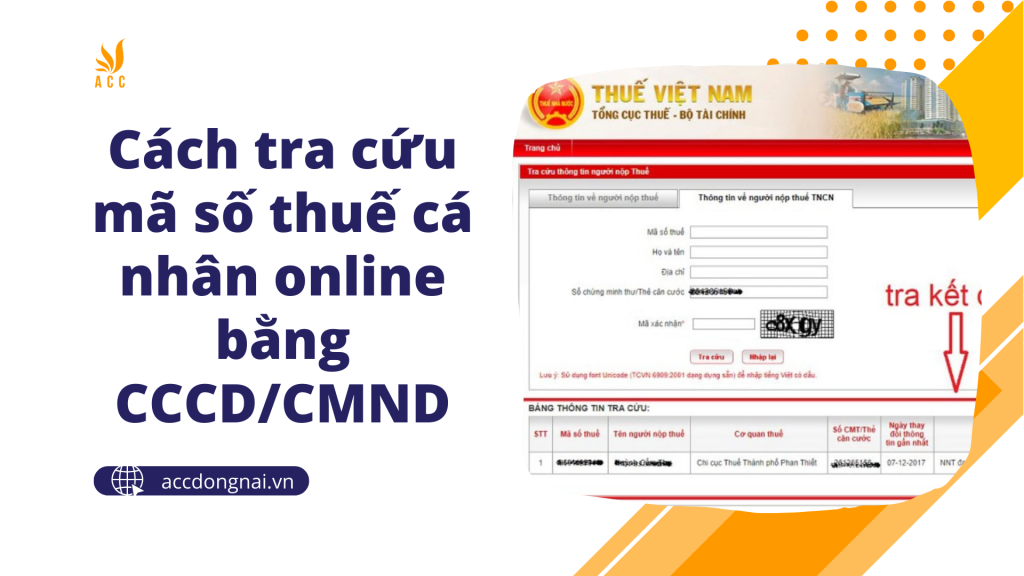 Cach tra cuu ma so thue ca nhan online bang CCCDCMND 2