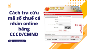 Cach tra cuu ma so thue ca nhan online bang CCCDCMND 2
