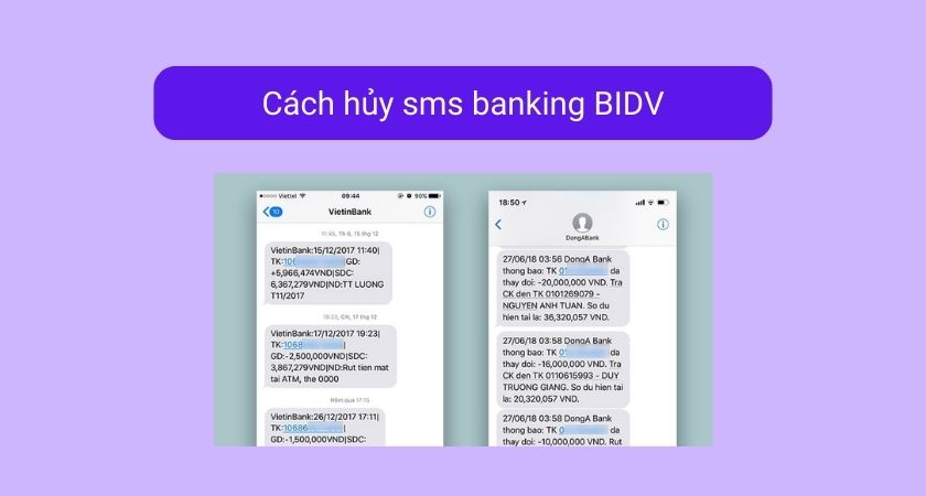 3 Cách Hủy SMS Banking BIDV Không Tốn Phí | F88