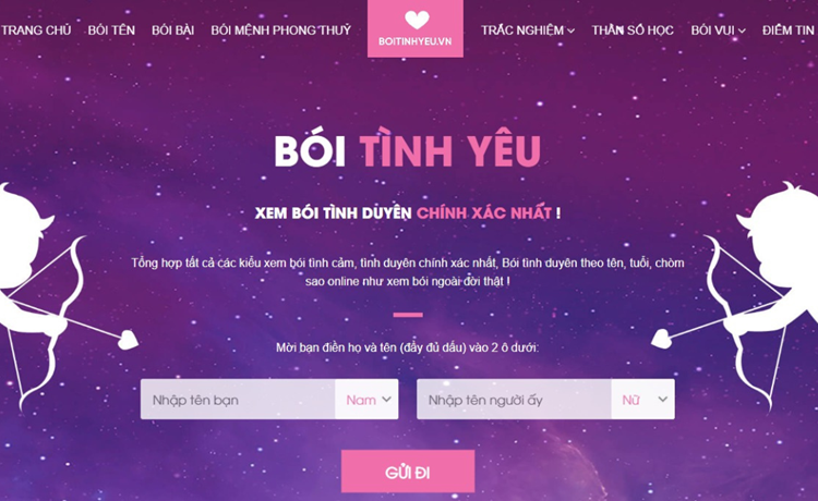 Bói tình yêu theo tên, ngày sinh chính xác 100% - Xem bói qua 2 cái tên