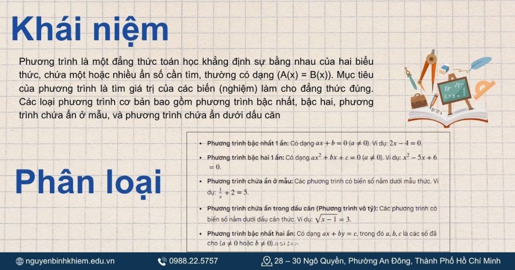 Giải phương trình từ cơ bản đến nâng cao dễ hiểu