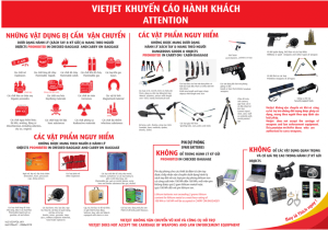 Những điều cần biết khi đi máy bay Vietjet
