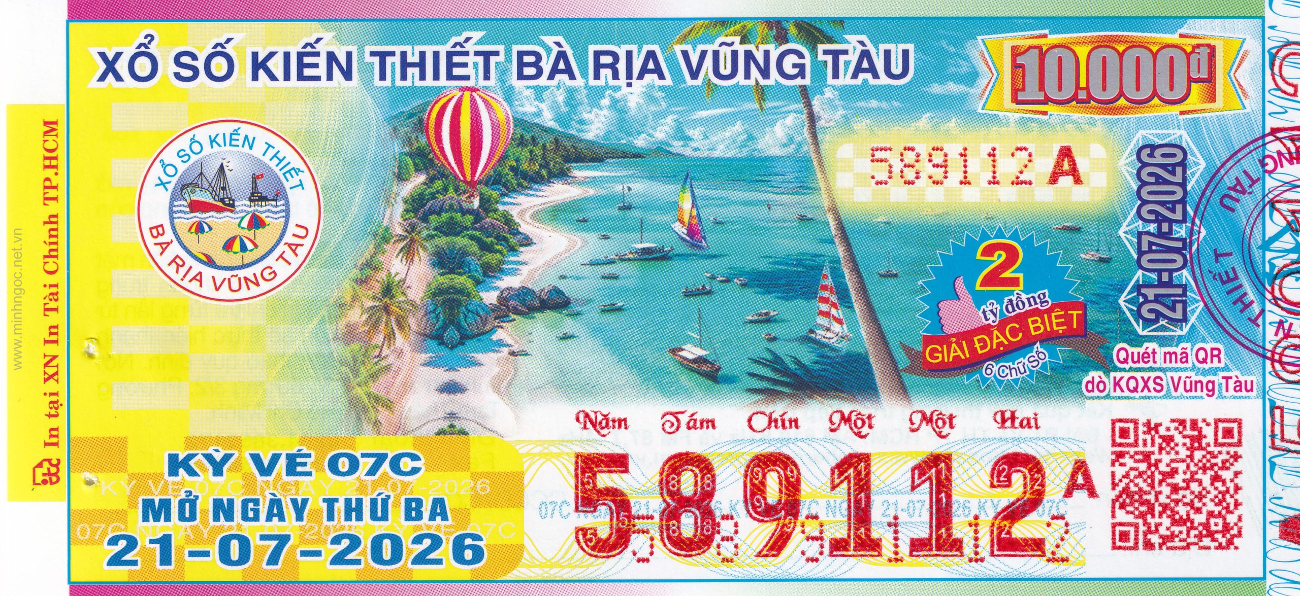 Vé số mẫu kiểm tra đổi số trúng - Minh Ngọc™